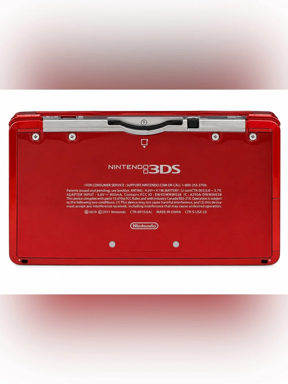Nintendo 3DS Handheld Game Console CTR-001 Red-Charger, Stylus, 2GB Card, Game